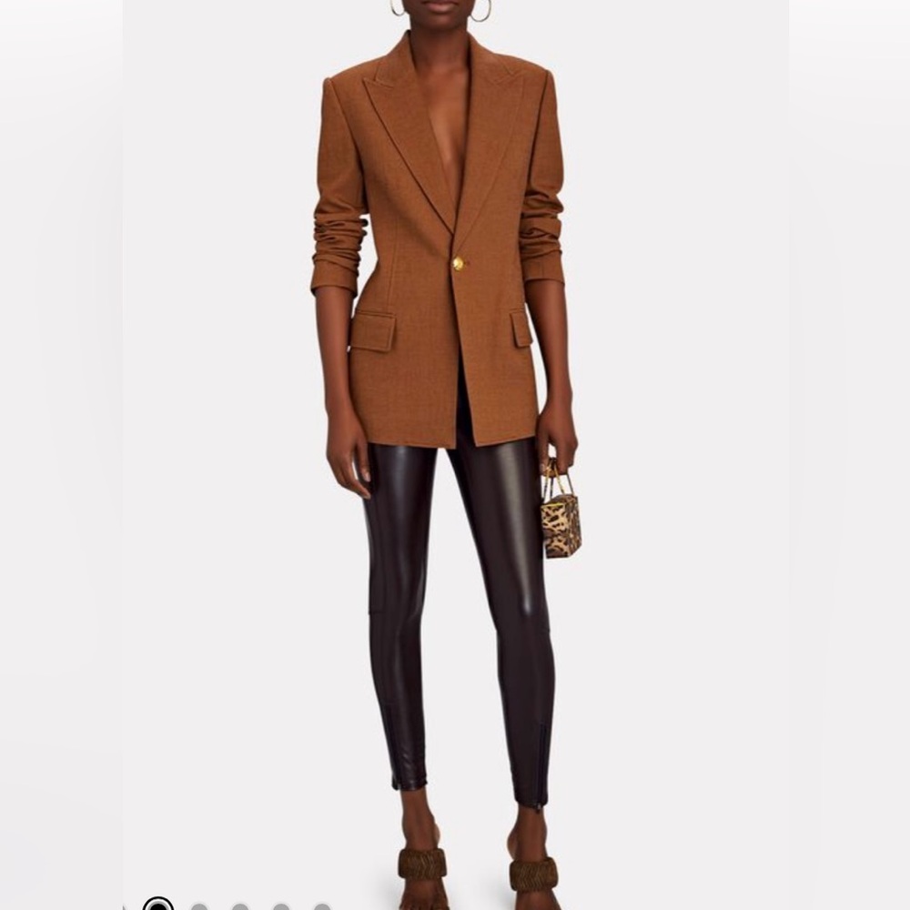 A.L.C Vegan leather brown leggings size 0